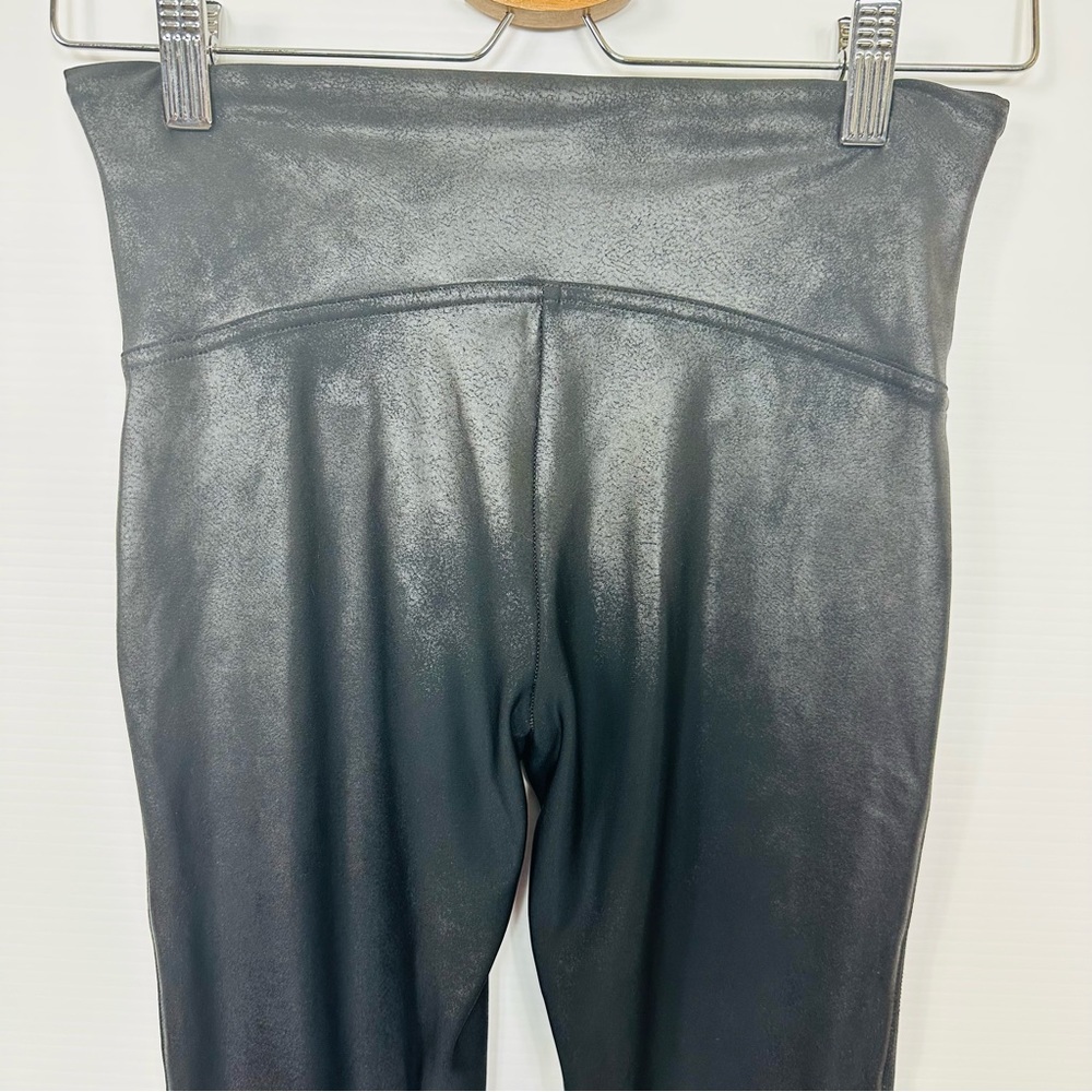 SPANX Leggings Sz M Faux Leather Black - Picture 8 of 17